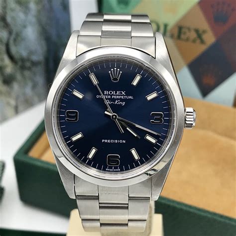 blue air king rolex|Rolex Air-King blue arabic.